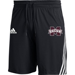 adidas Men's Mississippi State Bulldogs Black 3-Stripe Shorts