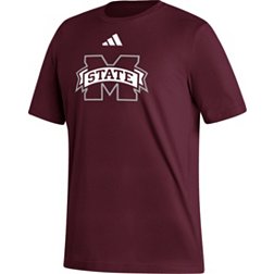 adidas Men's Mississippi State Bulldogs Maroon Logo T-Shirt