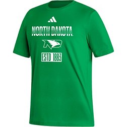 adidas Men's North Dakota Fighting Hawks Green Amplifier T-Shirt