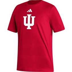 adidas Men's Indiana Hoosiers Crimson Logo T-Shirt