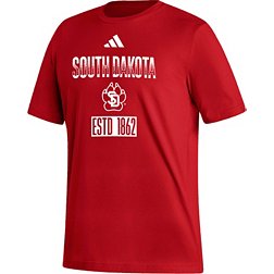adidas Men's South Dakota Coyotes Red Amplifier T-Shirt