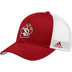 adidas Men's South Dakota Coyotes Red Structured Adjustable Trucker Hat