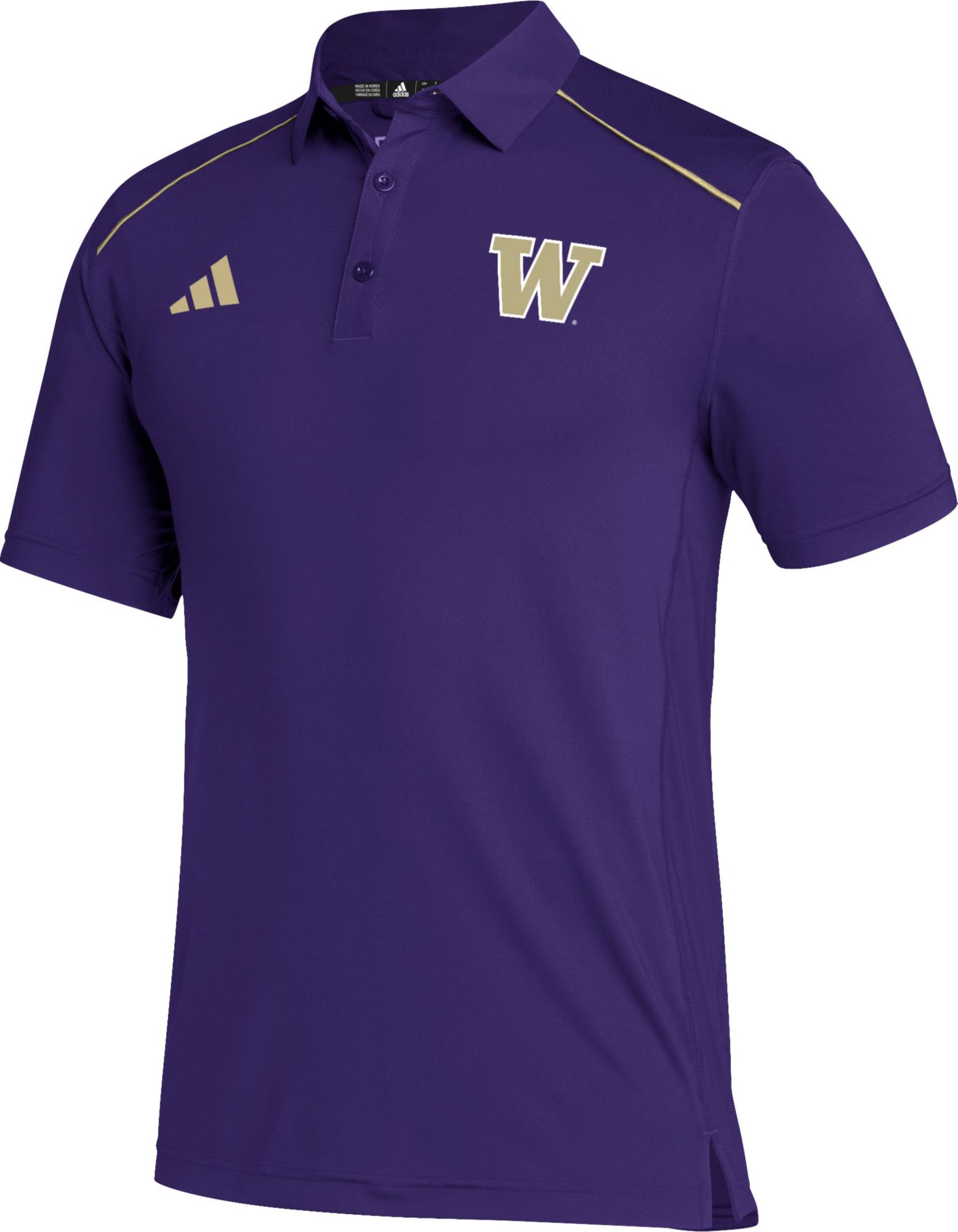 adidas Men's Washington Huskies Purple Aeroready Classic Polo