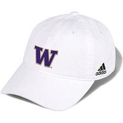 adidas Men's Washington Huskies White Adjustable Washed Hat