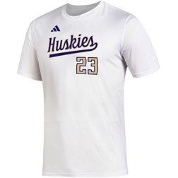 adidas Men's Washington Huskies White Trophy Hustle T-Shirt
