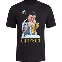 adidas Argentina 2023 3-Star Lionel Messi #10 Trophy Black T-Shirt