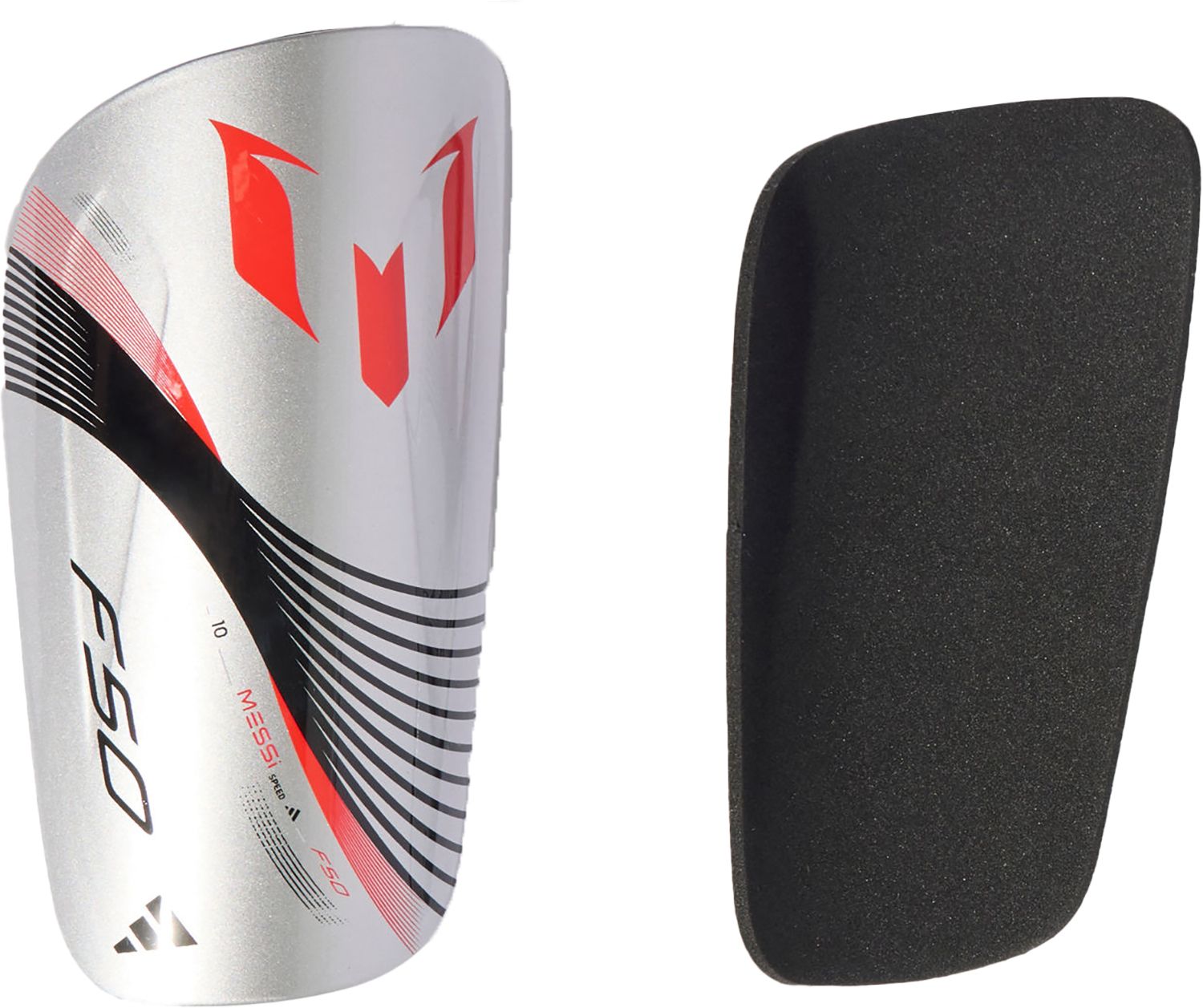 adidas Messi Club Soccer Shin Guards White/Red/Black thumbnail