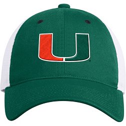 adidas Men's Miami Hurricanes Green Slouch Adjustable Trucker Hat
