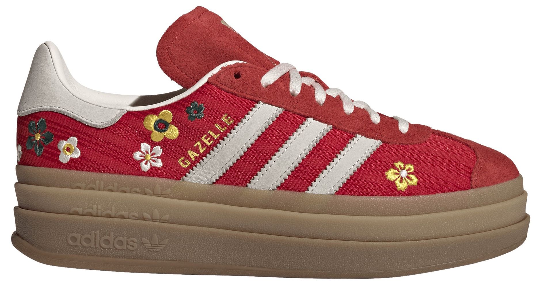 adidas Originals Women's Gazelle Bold Shoes Better Scarlet/Off White/Eqt Yellow thumbnail