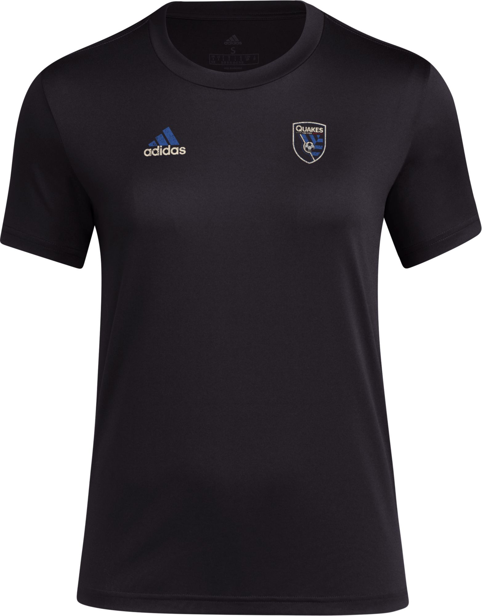 adidas Women's San Jose Earthquakes 2024 Local Stoic Black T-Shirt