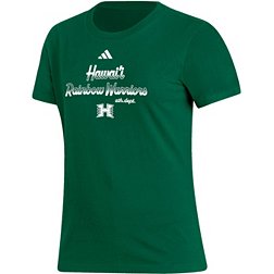 adidas Women's Hawai'i Warriors Green Amplifier T-Shirt