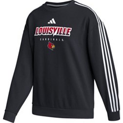 adidas Women's Louisville Cardinals Black Oversize Pullover Fleece Hoodie