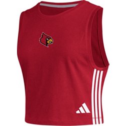 adidas Women's Louisville Cardinals Cardinal Red Cropped Tank Top