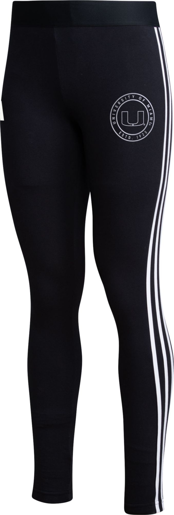 adidas Women's Miami Hurricanes Black School Seal 7/8 Leggings