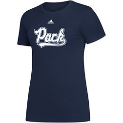 adidas Women's Nevada Wolf Pack Blue Amplifier Wordmark T-Shirt