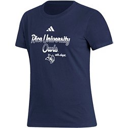 adidas Women's Rice Owls Blue Amplifier T-Shirt