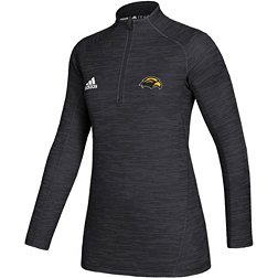 adidas Women's Southern Miss Golden Eagles Black Performance Game Mode 1/4 Zip