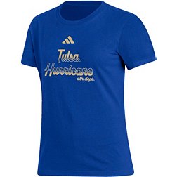 adidas Women's Tulsa Golden Hurricane Blue Amplifier T-Shirt
