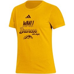adidas Women's Western Michigan Broncos Gold Amplifier T-Shirt