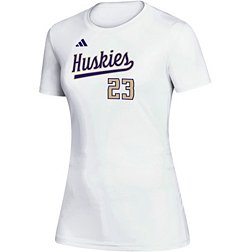 adidas Women's Washington Huskies White Trophy Hustle T-Shirt