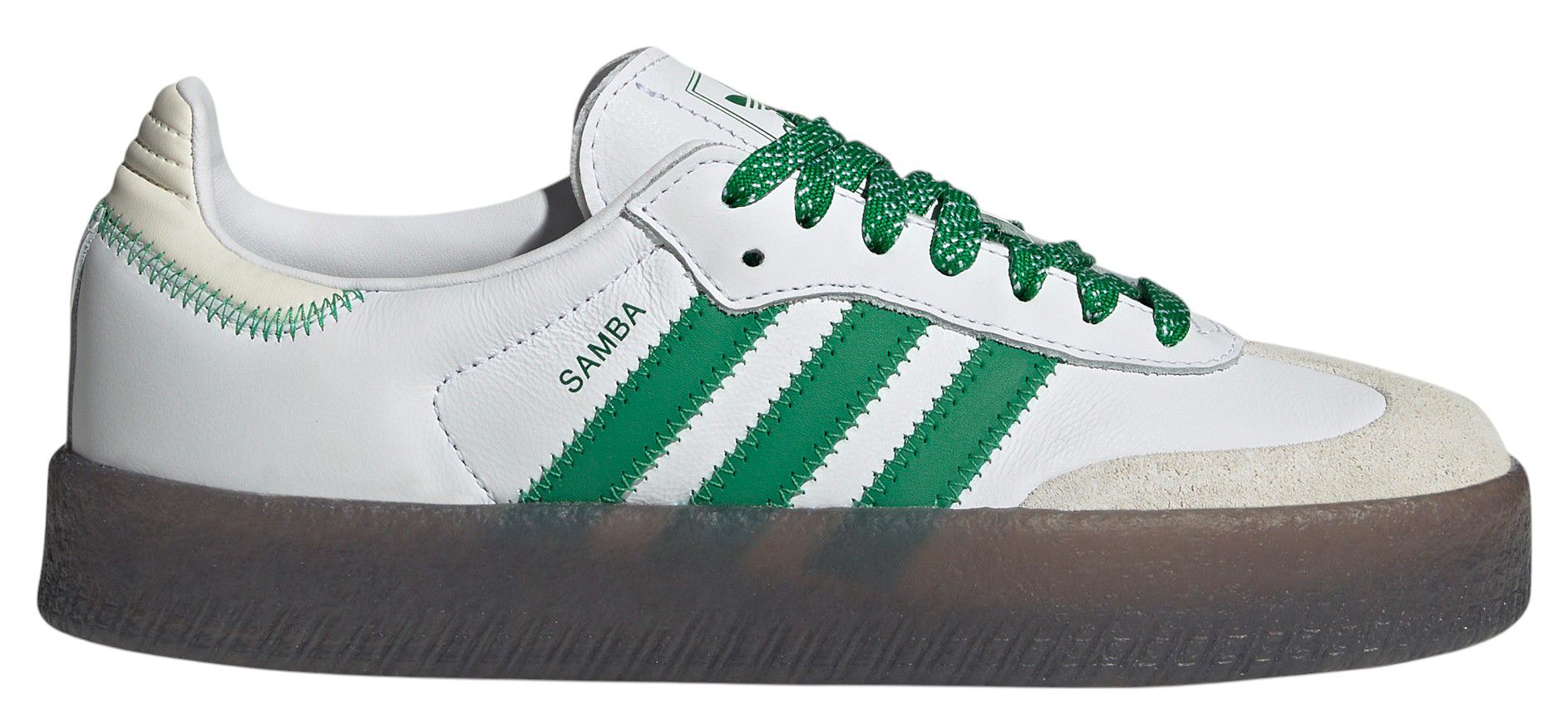 White/Dark Green