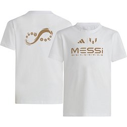adidas Youth 2023 Ballon d'Or Lionel Messi #10 2-Hit White T-Shirt