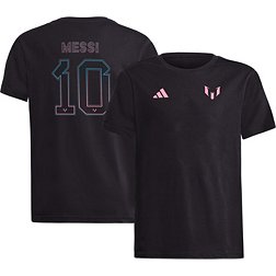 adidas Youth Miami Messi LM #10 Black Name and Number T-Shirt