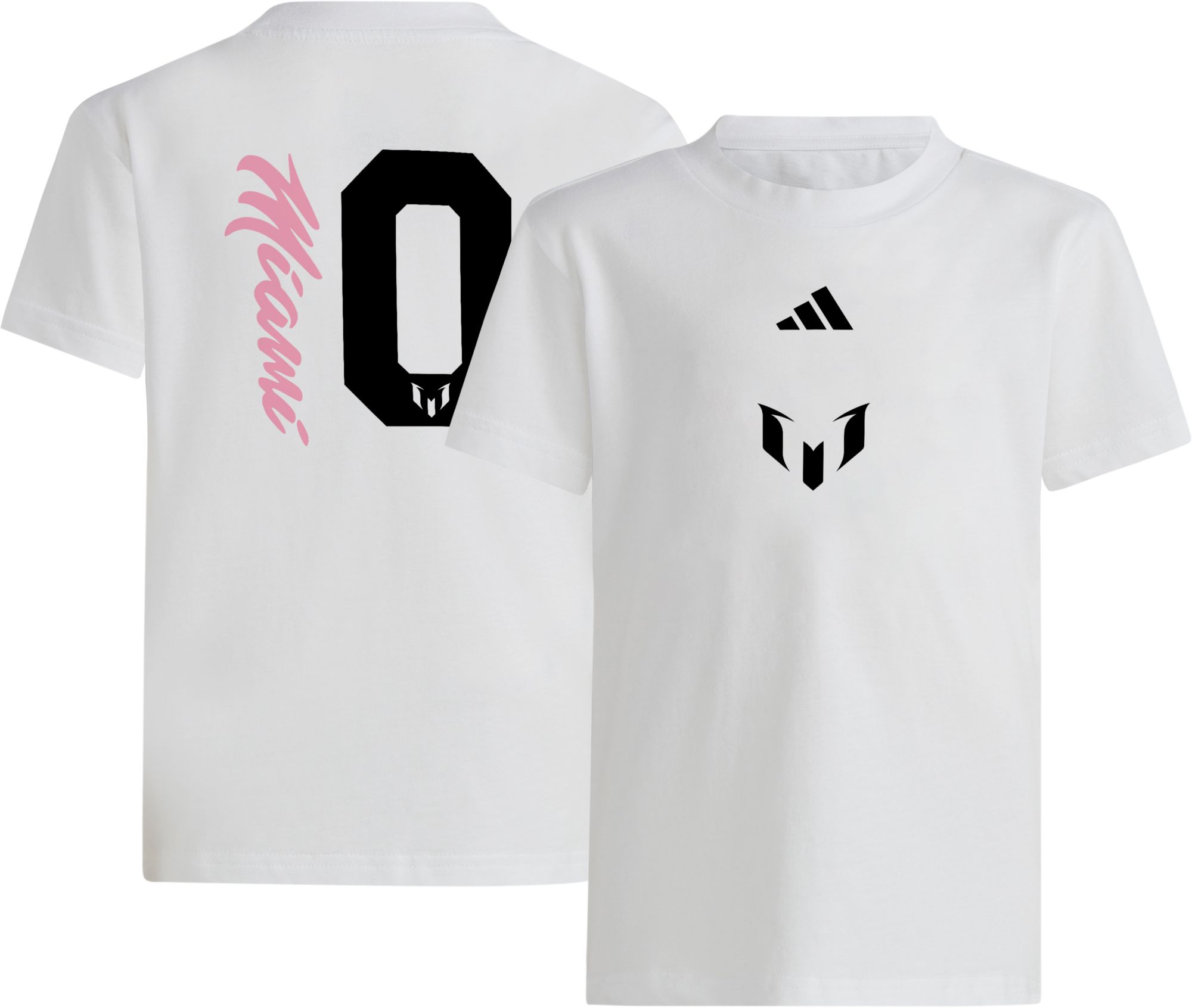 adidas Youth Inter Miami CF Messi #10 Unveil White/Pink/Black T-Shirt