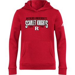 adidas Youth Rutgers Scarlet Knights Scarlet Oversize Pullover Fleece Hoodie
