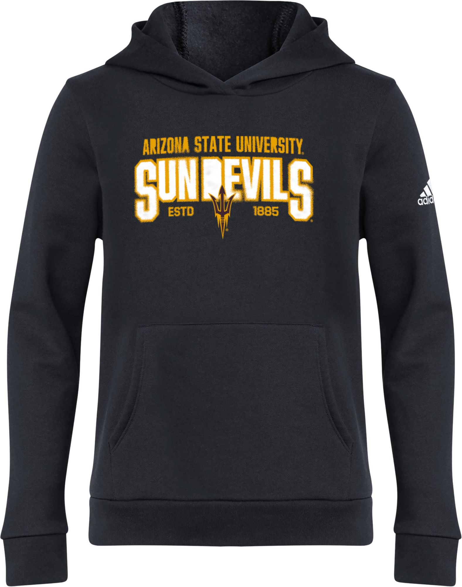 adidas Youth Arizona State Sun Devils Black Oversize Pullover Fleece Hoodie