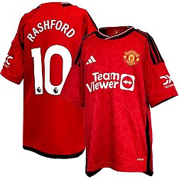 adidas Youth Manchester United Marcus Rashford #10 2023 Home Replica Jersey
