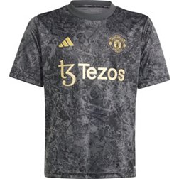 adidas Youth Manchester United 2024 Black Prematch Jersey