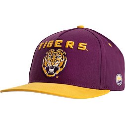 Dyme Lyfe Men's LSU Tigers Purple Colorblock Logo Snapback