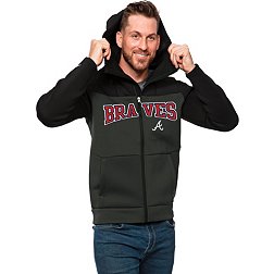 Antigua Women's MLB Chenille Patch Victory Pullover Hoodie, Mens, M, Atlanta Braves Dk Red