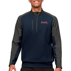 Atlanta Braves Fanatics Branded Cooperstown Collection Logo Pullover Hoodie  - Oatmeal