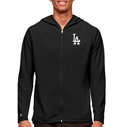 Antigua Men's Los Angeles Dodgers Black Legacy Full Zip Hoodie