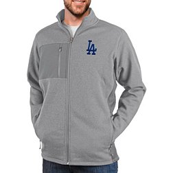 Antigua Men's Los Angeles Dodgers Gray Course Jacket