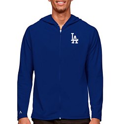 Antigua Men's Los Angeles Dodgers Royal Legacy Full Zip Hoodie