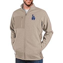 Antigua Men's Los Angeles Dodgers Oatmeal Course Jacket