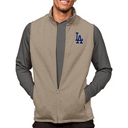 Antigua Men's Los Angeles Dodgers Oatmeal Course Vest