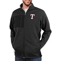 Antigua Men's Texas Rangers Black Course Jacket