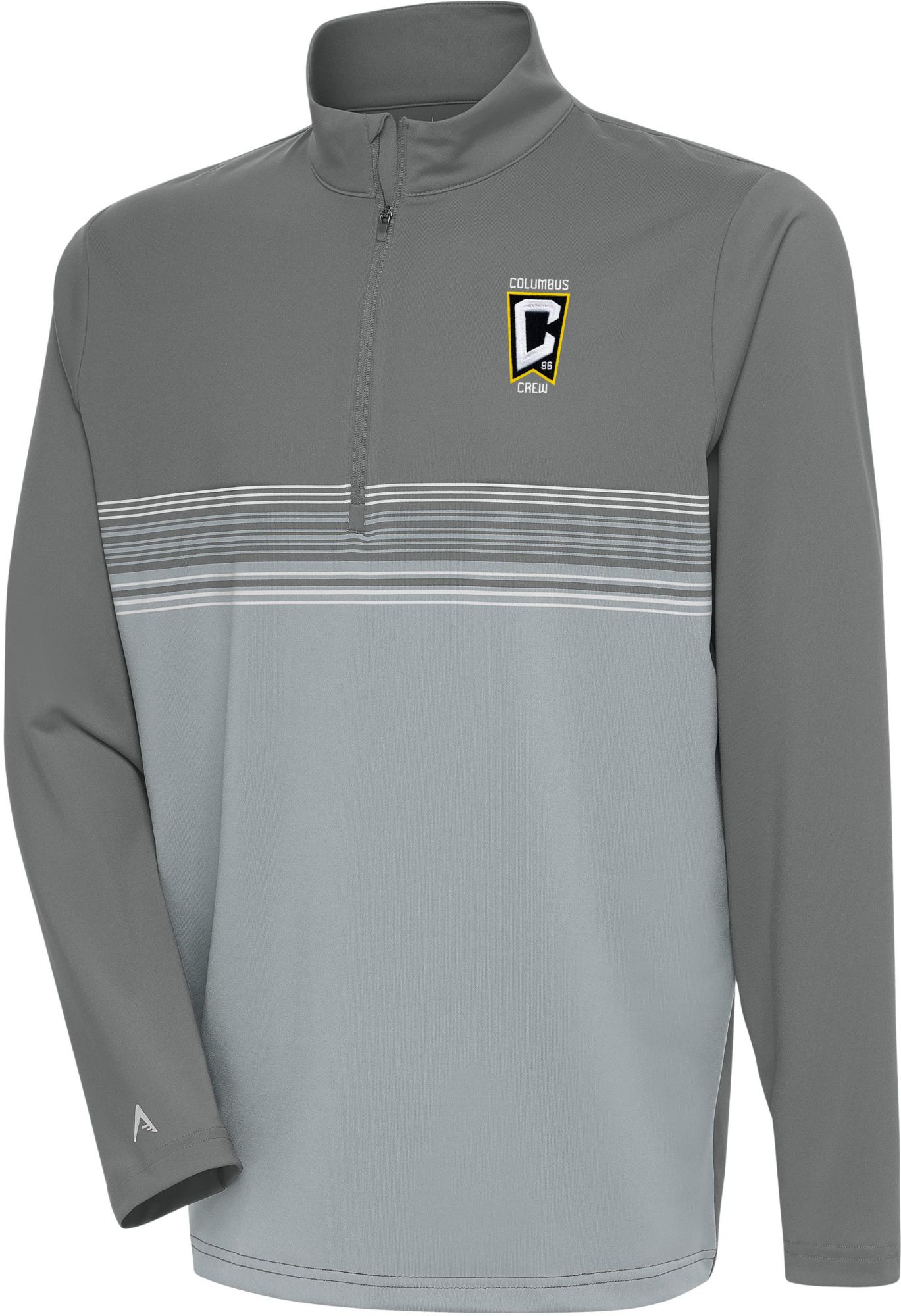 Antigua Men's Columbus Crew Pace Grey Quarter-Zip Pullover