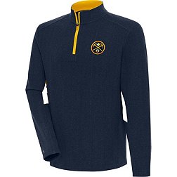 Antigua Men's Denver Nuggets Phenom 1/4 Zip Navy Sweater