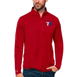 Antigua Men's Philadelphia 76ers Tribute Red Pullover Sweater