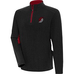 Antigua Men's Portland Trail Blazers Phenom 1/4 Zip Black Sweater