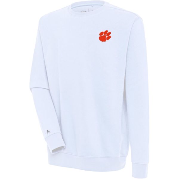 Antigua Men's Clemson Tigers White Victory Pullover Crewneck