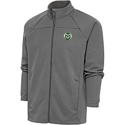 Antigua Men's Colorado State Rams Grey Links Full-Zip Golf Jacket