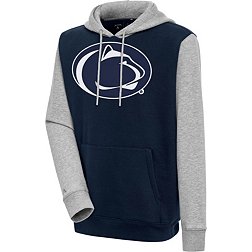 Antigua Men's Penn State Nittany Lions Navy Victory Colorblock Pullover Hoodie