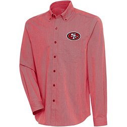 Antigua Men's San Francisco 49ers Dark Red/White Compression Long Sleeve T-Shirt