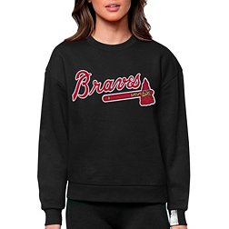 Women's Fanatics Branded Navy Atlanta Braves 2021 Postseason Locker Room Plus Size V-Neck T-Shirt